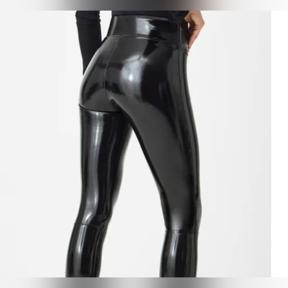 Navy blue Spanx Faux leather pant - Picture 1 of 4